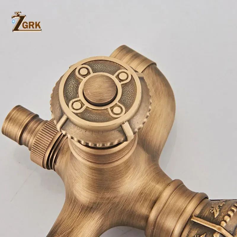 LANCHEN Europeo Antiguo Grifo De Doble Propósito Estilo Fregona Piscina Grifo De Baño Montado En La Pared Exterior Jardín Grifo Latón Vintage