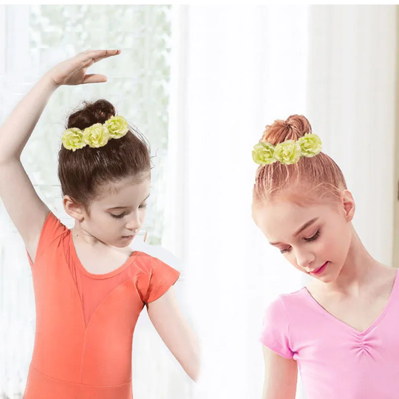 Pfingstrose Rose Blume Gummibänder Haarhalter Krawatte Gummi Stoff Kränze Kronen elastische Kranz Krone Hochzeit Girlande Stirnband – Detail 32