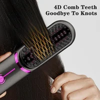 Brosse à lisser sans fil, brosse à lisser à chauffage rapide, bigoudi multifonctionnel en céramique, peigne chauffant Anti-brûlure 5