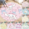 80-160cm Anime Sanrio Cinnamoroll Round Carpet Bedside Blanket Bedroom Doormat Non-slip Floor Mat Home Living Room Decor Rug 1