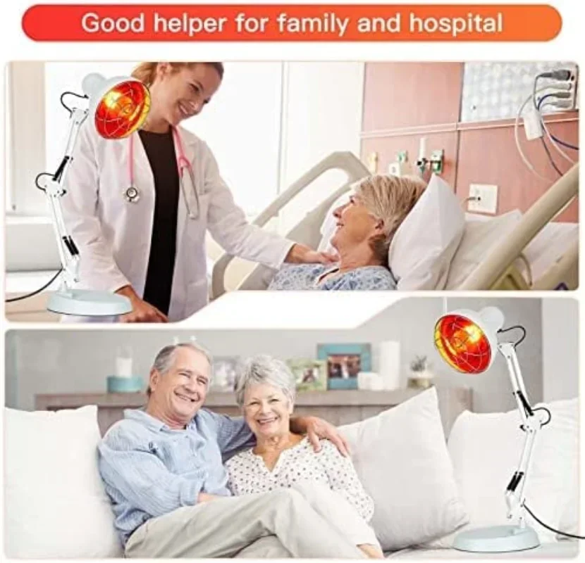 150W Near Infrared Light Therapy ,100W Red Near Infrared Heat Lamp For Neck, Muscle, Joint, Back Pain Relief, Blood Circulation