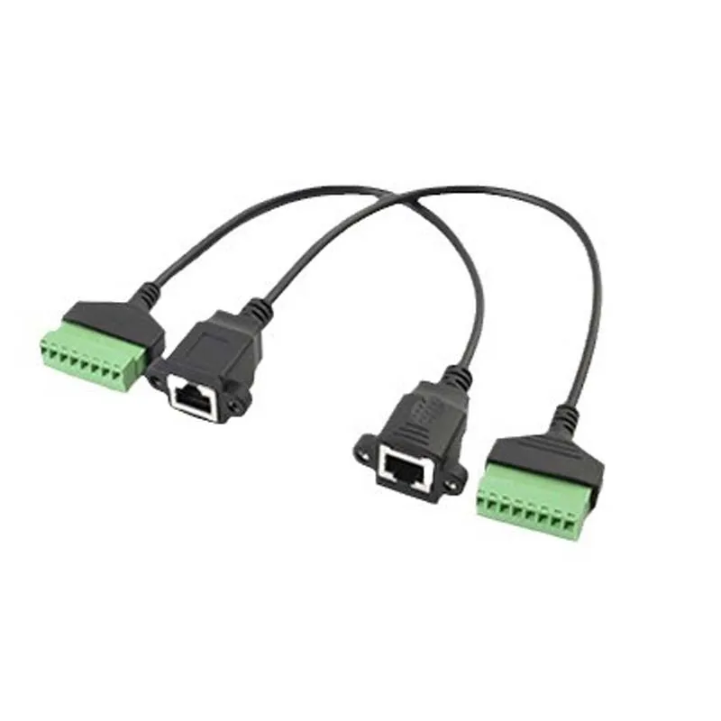 RJ45 Ethernet Konvertieren Kabel Weibliche Sitz Stecker zu Kein Löten Terminal Breitband Reinem Kupfer Computer LAN Netzwerk Verlängern Draht