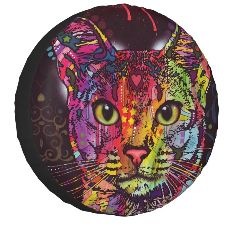 

Чехол для автомобильных шин с изображением уверенной кошки, аксессуары для Jeep Honda Painter Animal, водонепроницаемые и пыленепроницаемые Аксессуары для автомобилей 14, 15, 16, 17 дюймов