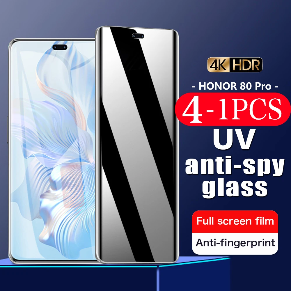 4-1 Pz 9D Cover Per Honor Magic 5 4 80 Se 3 Pro Plus Ultimate Uv Anti-Spia Pellicola Protettiva Per Schermo Del Telefono In Vetro Temperato