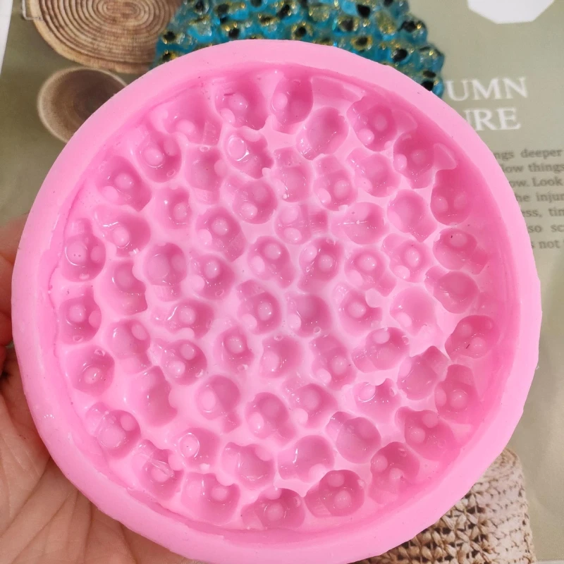 

Skull UV Epoxy Resin Mold Handmade Cup Mat Casting Silicone Mould