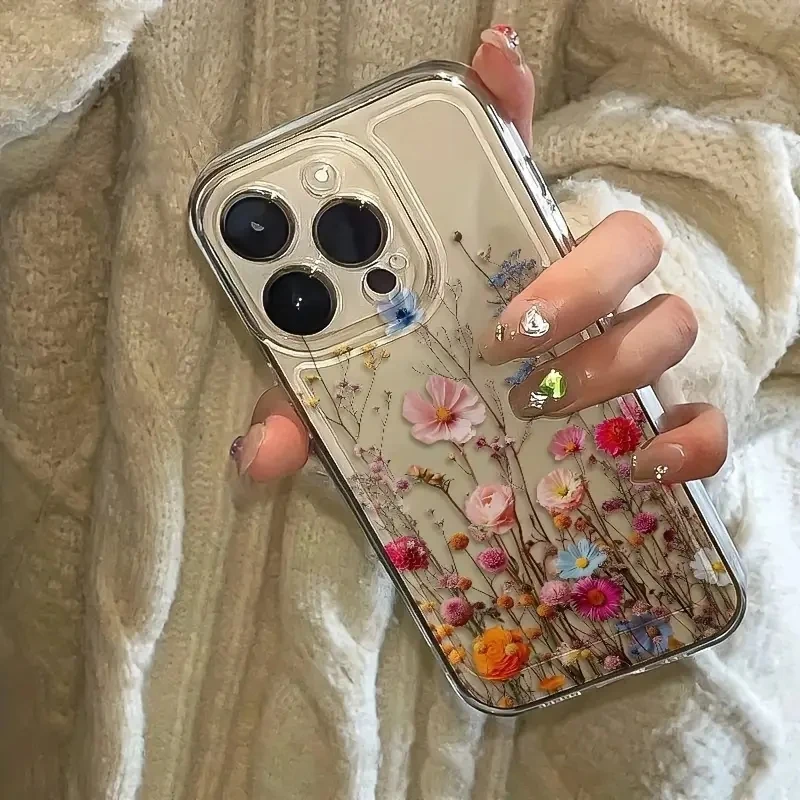Elegant Transparent Floral Soft Phone Case - Clear Design