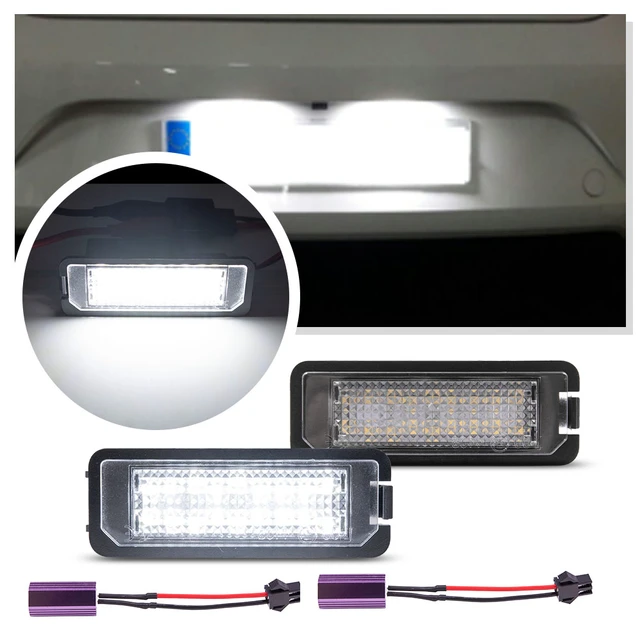 2 MODULE ECLAIRAGE PLAQUE IMMATRICULATION LED POUR VW GOLF 4 5 6 POLO EOS  NEW BEETLE PASSAT SCIROCCO