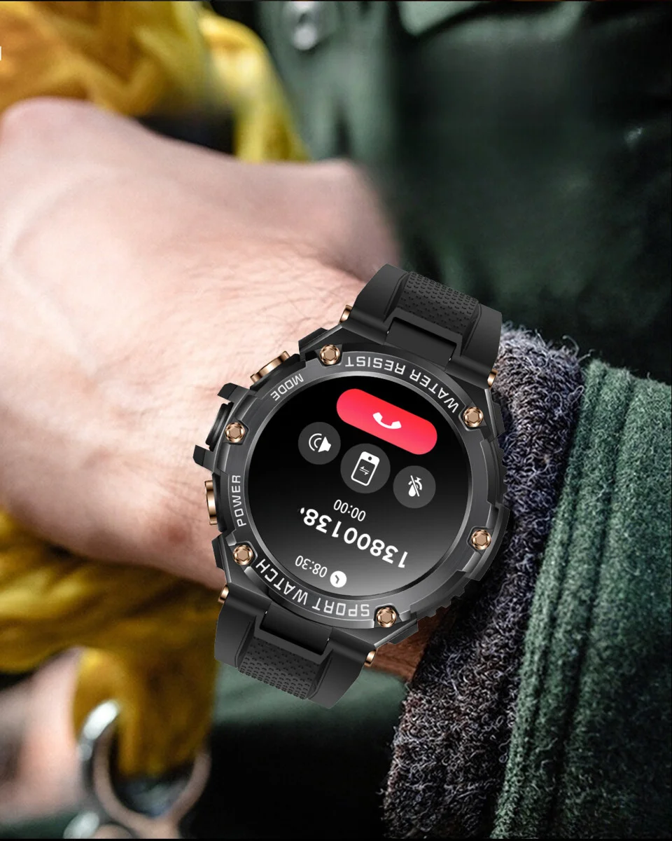 Orologio intelligente Outdoor Three Defense T88 da polso da 1,53 pollici HD 800 mAh a raggio ultra lungo modello multi-sport_voghion.com