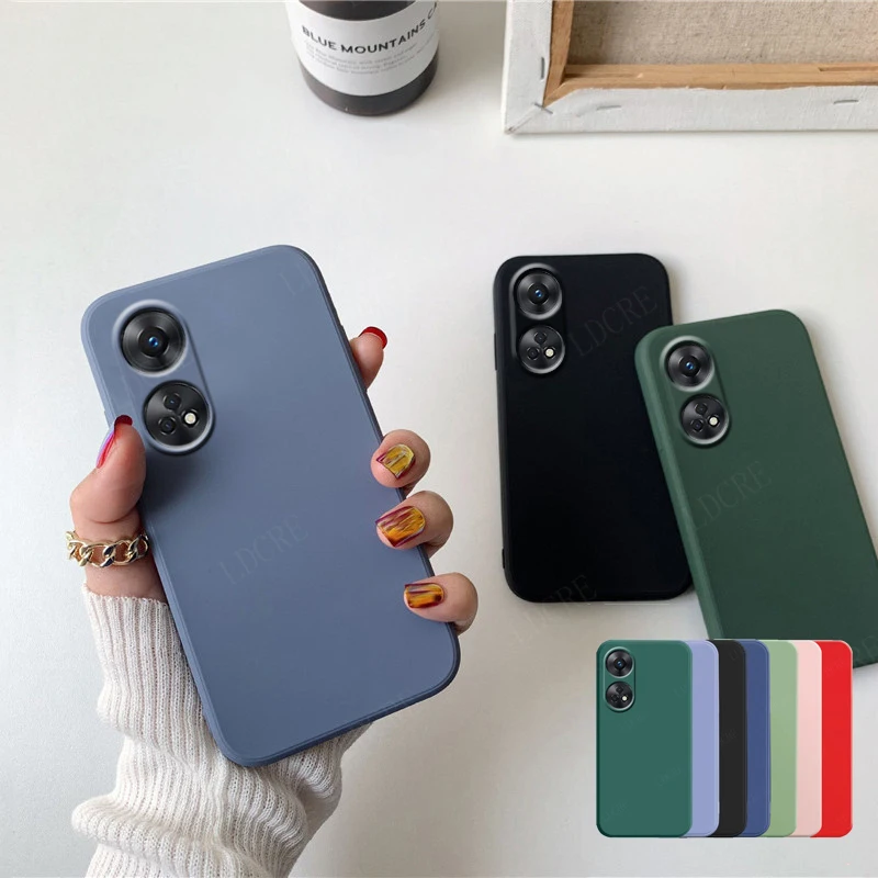 Für Abdeckung OPPO Reno 8T Fall Für Reno 8T Capas Luxus Flüssigkeit Silikon Zurück Stoßfest Volle Weiche Abdeckung für Reno8 T Reno 8T Fundas_voghion.com