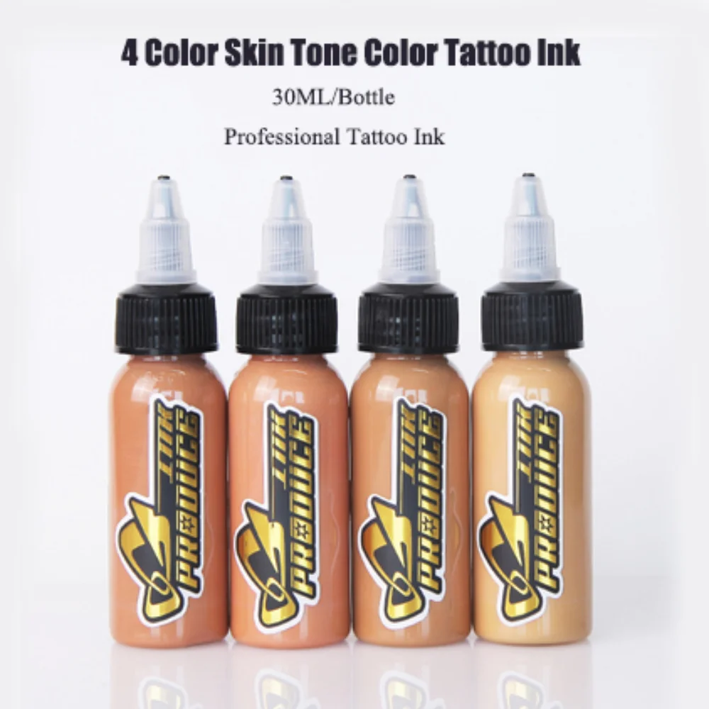 30ML-Professional-Tattoo-Skin-Covering-Ink-4-Color-Natural-Body-Art ...