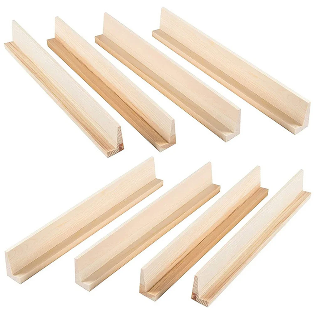 

8Pcs Wooden Domino Trays Desktop Domino Racks Multi-function Domino Bases DIY Accessory