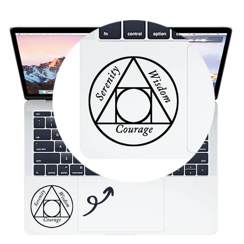 

The Philosopher's Stone Symbol Vinyl Laptop Sticker for Macbook M2 Air 13 Pro 14 Retina 15 Inch Mac Skin Notebook Trackpad Decal
