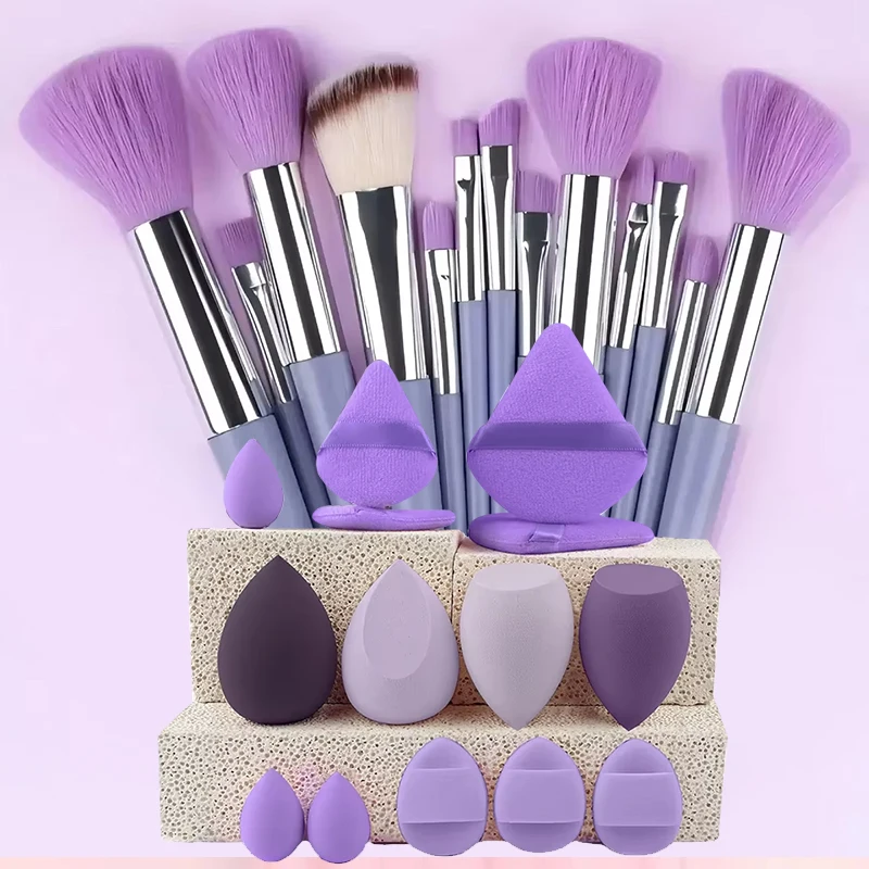 Festive 8-Piece Soft Synthetic Hair Makeup Brush Set