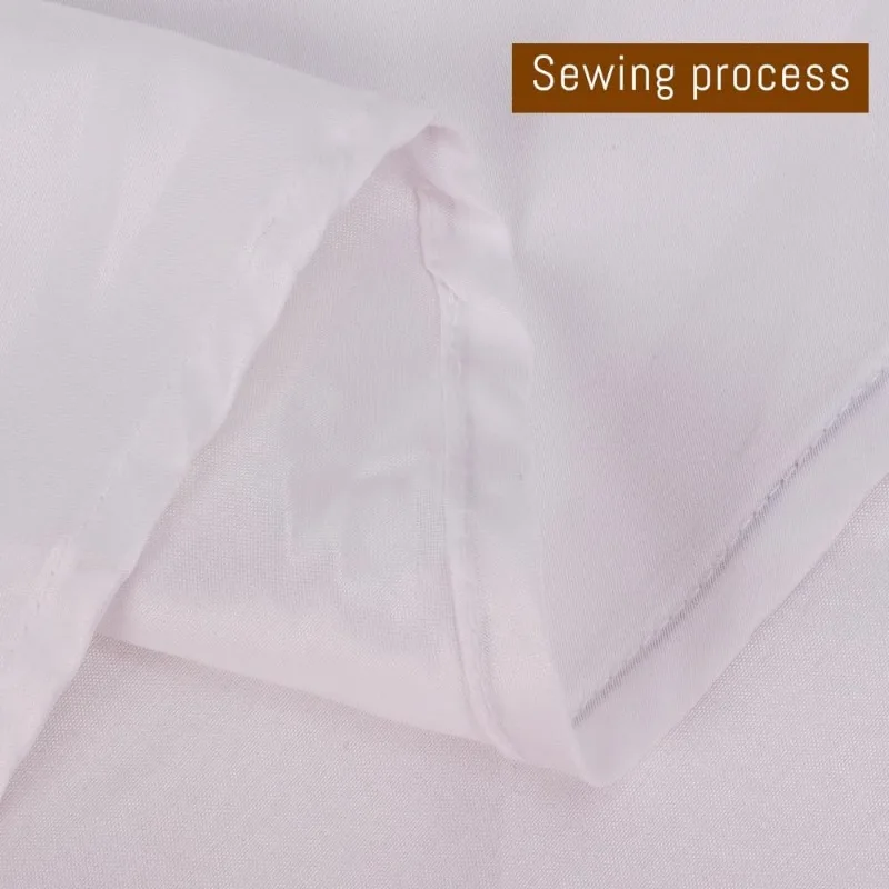 10 Pack White Round Tablecloths, 120 Inch Stain Resistant and Wrinkle Polyester Fabric Washable Table Clothes Cover 4