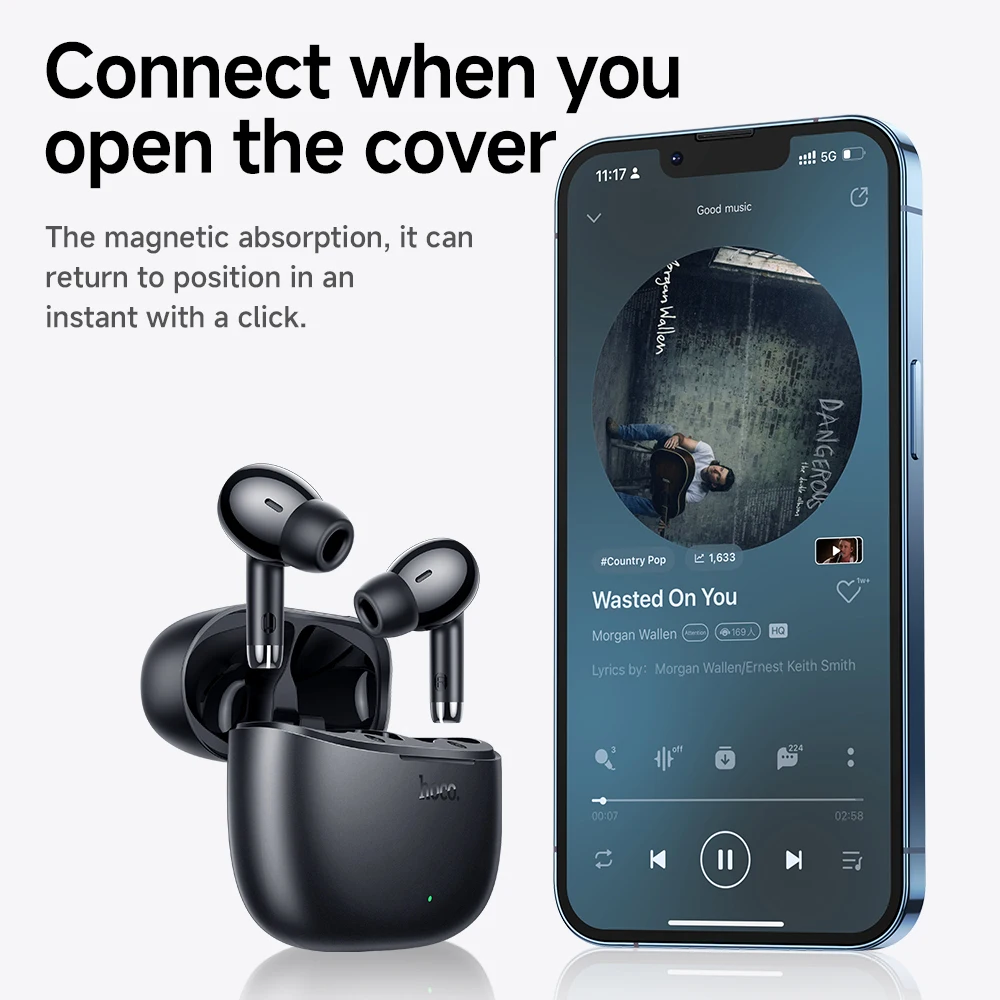 HOCO EQ2 True Wireless ANC Noise-Canceling Earbuds