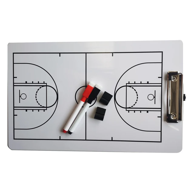 Tablero de entrenador de borrado en seco, pizarra de estrategia de diseño  de doble cara, pizarra blanca para baloncesto - AliExpress