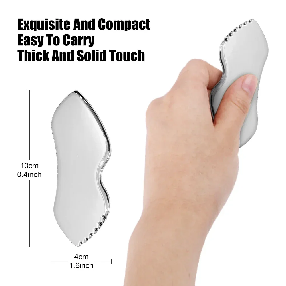 Gua Sha Board Guasha Massage for Face Stainless Steel Body Massager Facial Scraping Plate SPA  Guasha Scraper for Neck Back 6
