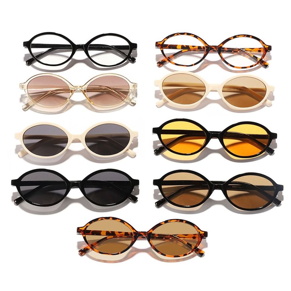 Fashion Small Frame Sunglasses Round Sunglasses Vintage Sun Glasses Hip Hop Oval Sunglasses Travel Shades UV400 for Men Women