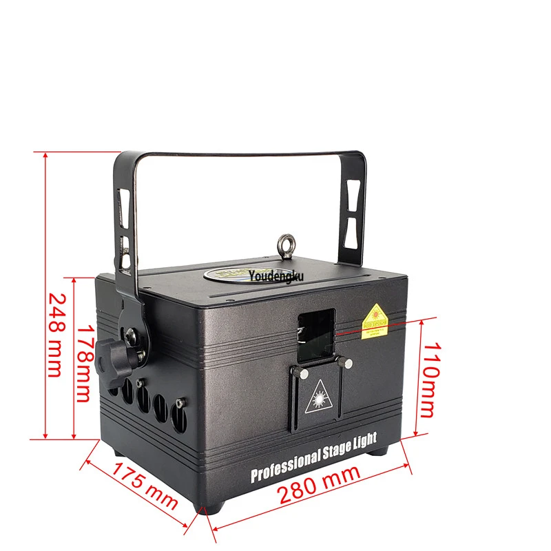 4 Pezzi 2000Mw Home Party Decor Mini Animazione Full Color Laser Show System Laser Light 2 Watt Dmx Ilda Rgb Laser Light