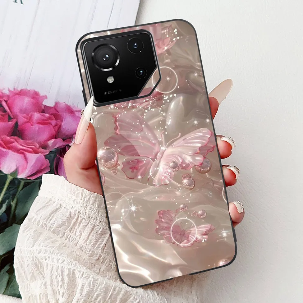 Luxury Cute Cat Silicone Shockproof Bumper Back Cover - Stylish Painted Design