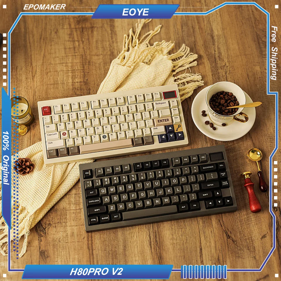 EPOMAKER-メカニカルキーボードth80pro v2,カスタム,ガスケット付き