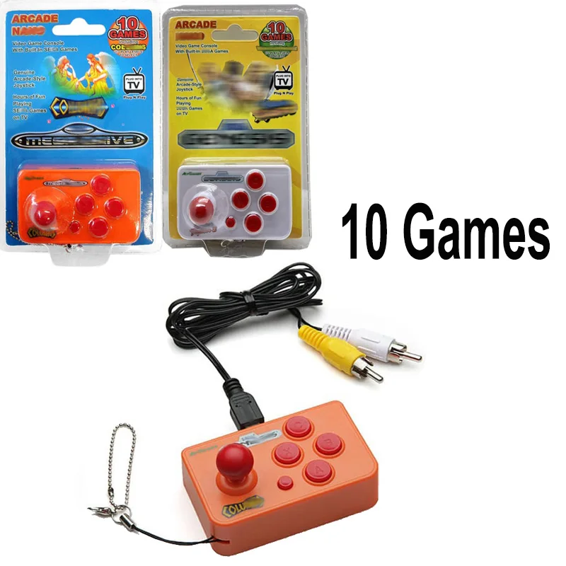 Joystick Arcade Mini Console Per Videogiochi 10 Giochi 17 Livelli Di Gioco Plug N Play Lettore Di Giochi Portatile Per Uscita Sega Arcade Nano Av