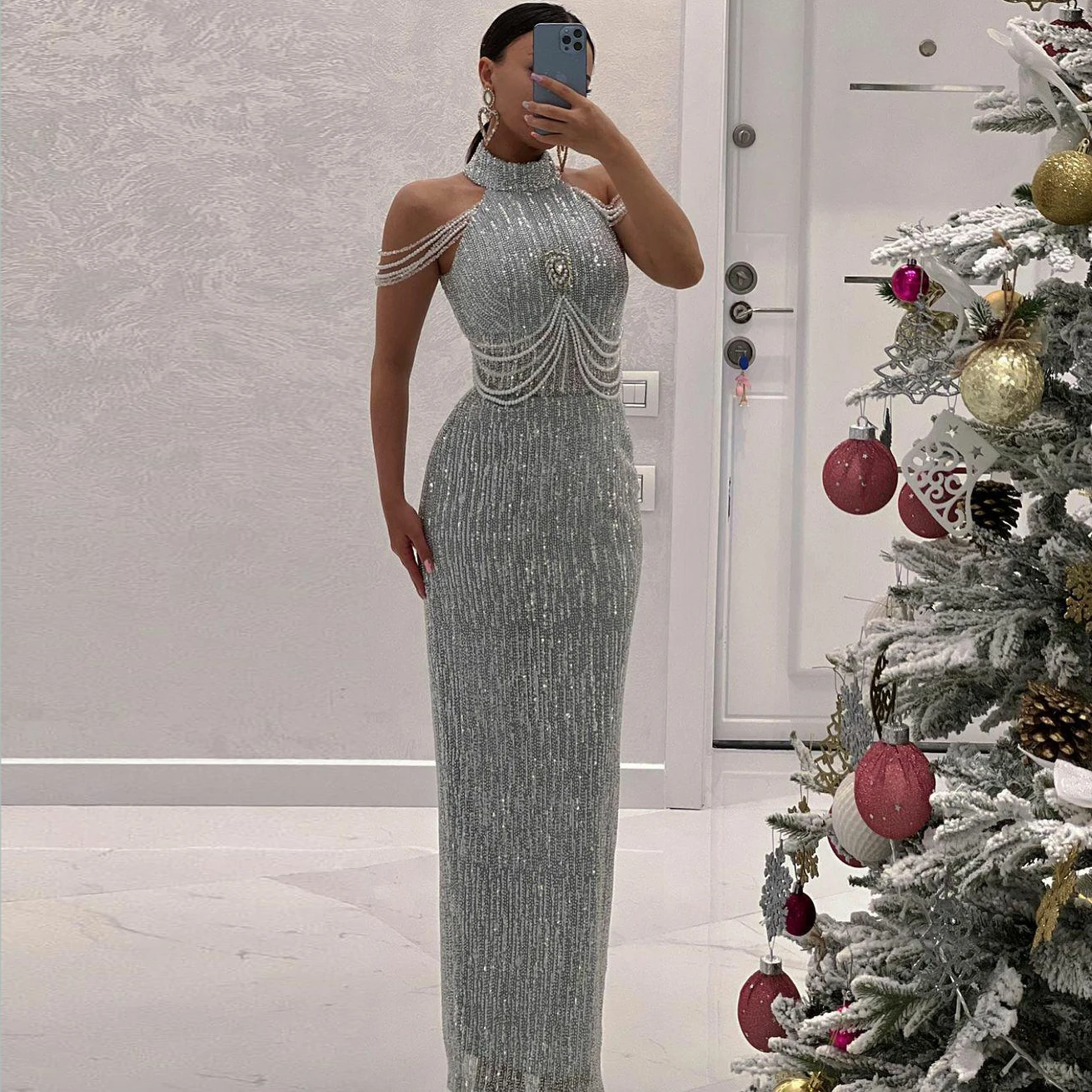 Simple Halter Cocktail Dresses For Women Sleeveless Prom Party Dresses Birthday Party Gowns