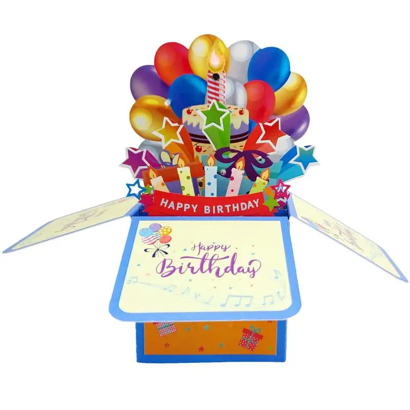 

Музыкальные открытки на день рождения, веселая Выдвижная музыкальная поздравительная открытка на день рождения, уникальная милая фотография, открытка на день рождения со складным праздником