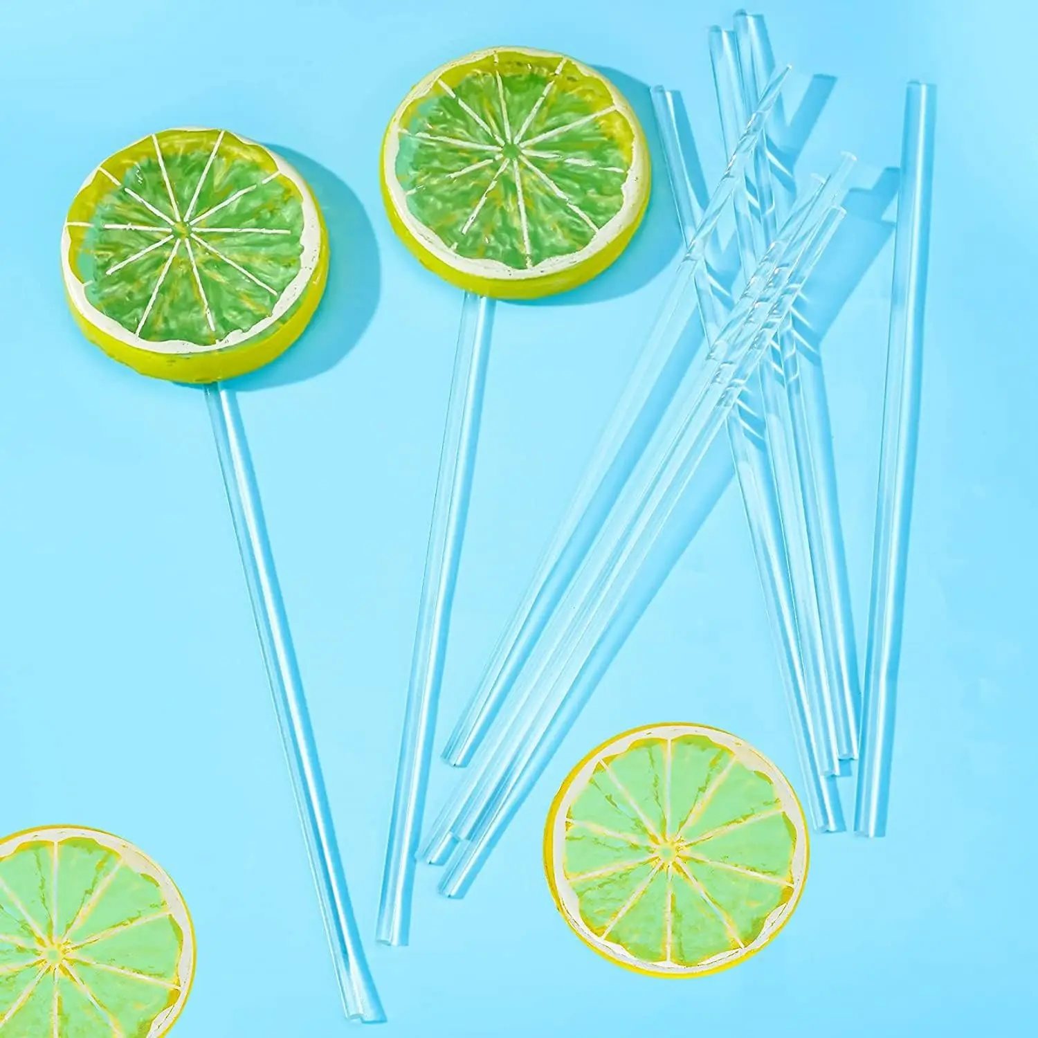 50Pcs 아크릴 지우기 롤리팝 스틱 캔디 초콜릿 케이크 스틱 베이킹 케이크 토퍼 도구 웨딩 파티 장식