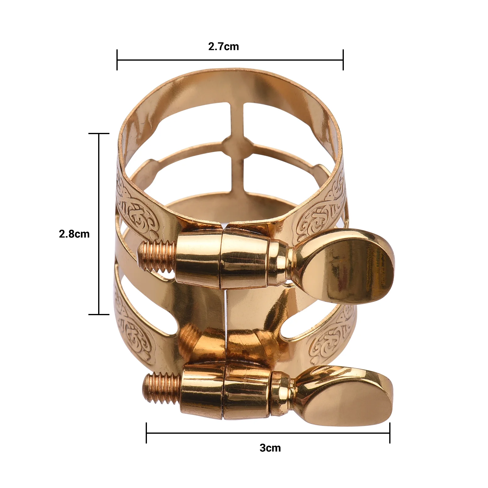 Double Screw Adjustment Saxophone Ligature Compact Durable Sax Ligature for Alto Saxophone woodwind instrument accessories