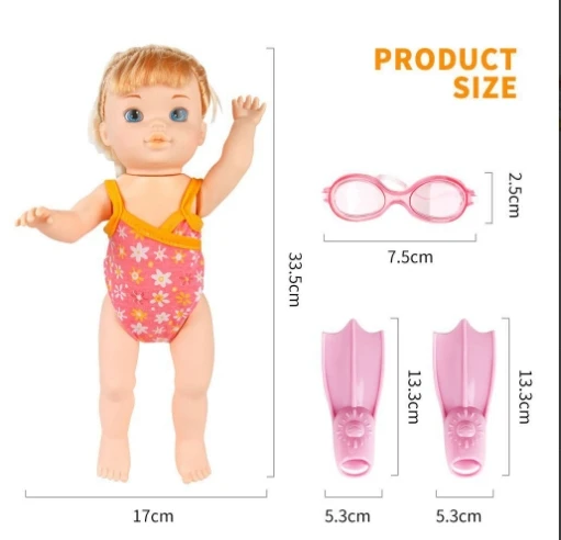 

Кукла для плавания, подарок, водонепроницаемая игрушка для детей, забавный бассейн, электрическая игрушка, игрушка для ванной
