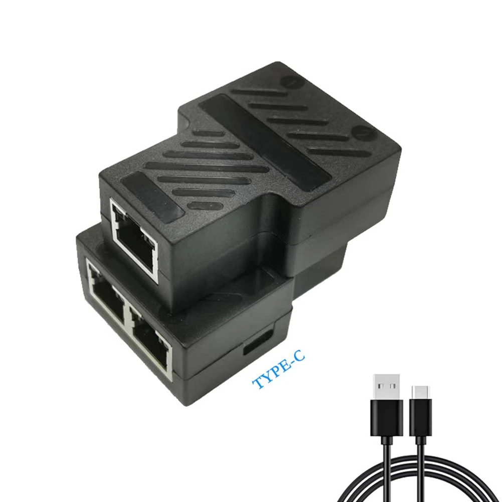이더넷 스플리터 네트워크 익스텐션 인터넷 네트워크 케이블 익스텐더, 100Mbps RJ45 커넥터, 1-2 이더넷 어댑터