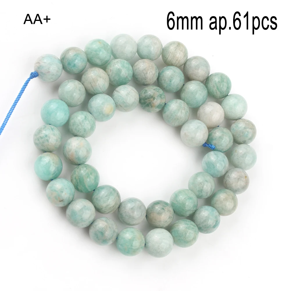 Blue Amazonite Natural Stone Beads - Variety Pack for Jewelry Making and DIY Accessories
