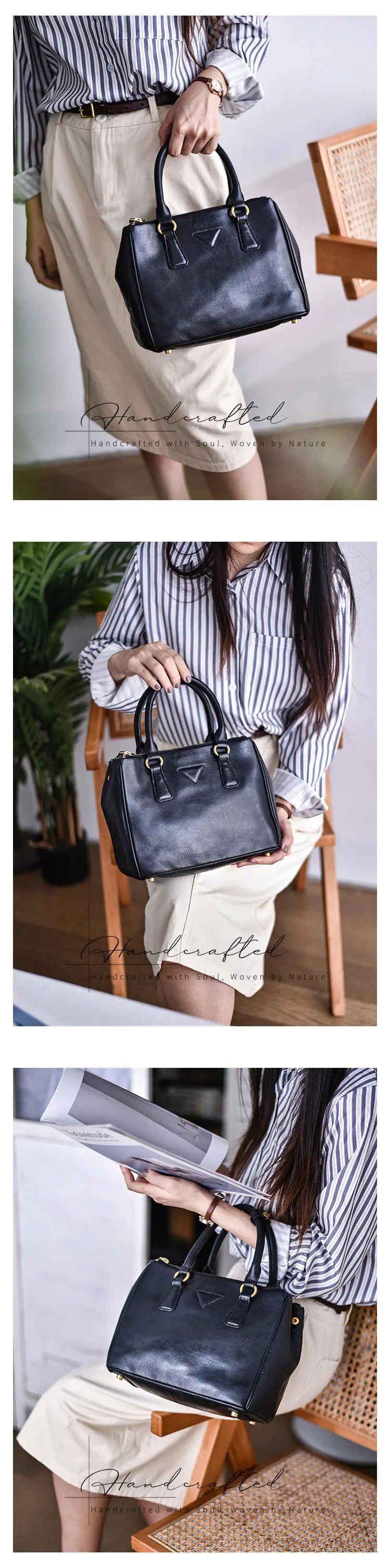 PNDME modische, lässige Designer-Handtasche aus echtem Leder für Damen, Wochenendparty, luxuriöse Damen-Umhängetasche aus Rindsleder – Detail 8