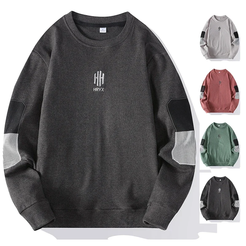 Brand Men's Fashion Spring Autumn Sweatshirts Casual O-neck Pullover Loose Long Sleeve Tops Casual Sweatshirts Male Hoodies