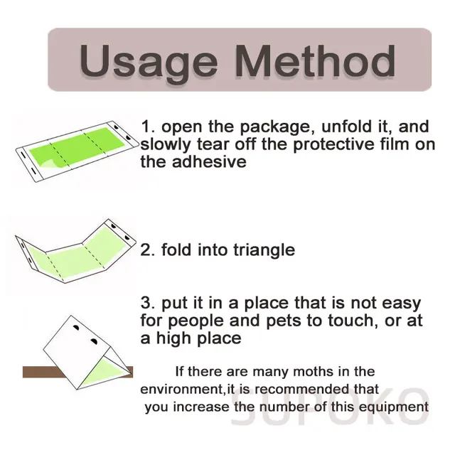 Moths Gyilkos Erős Tapadási Lepke Csapdabot Papírt, Hogy Csökkentse A Lepkék Fizika Becsapódási Buktató Gödör Horog Promóciót Ajándékkal - Image 6