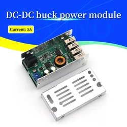 High - Efficiency Multi - Voltage to 5V USB Power Converter Module with Aluminum Casing - 5 Pcs