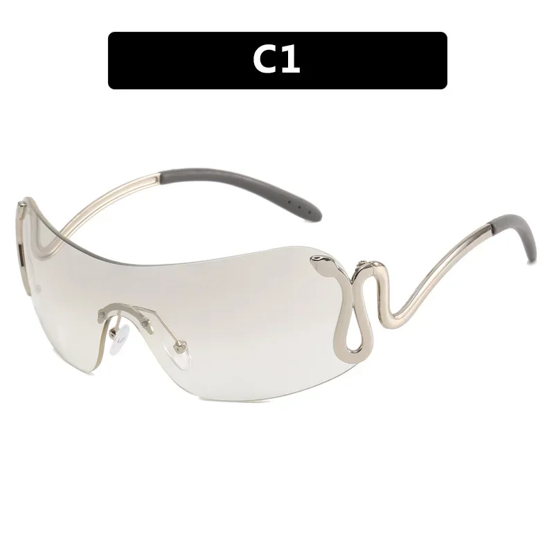 

One-piece Sunglasses 2023 New European and American Tide Personality Sunglasses Fashion Y2K Sunglasses