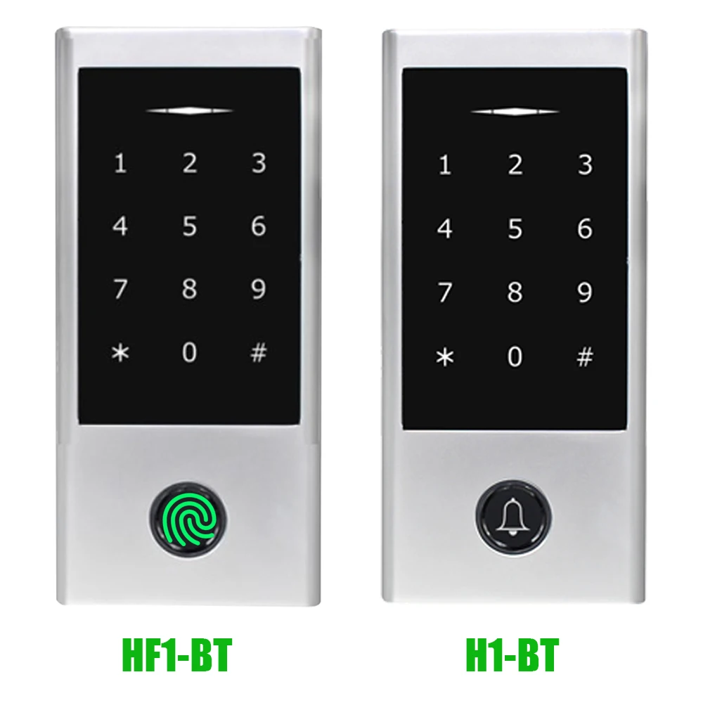 

Bluetooth-Контроллер доступа к двери с сенсорной клавиатурой, 1000 пользователей, 125 кГц, идентификационный пароль, считыватель отпечатков пальцев, управление доступом к двери через приложение