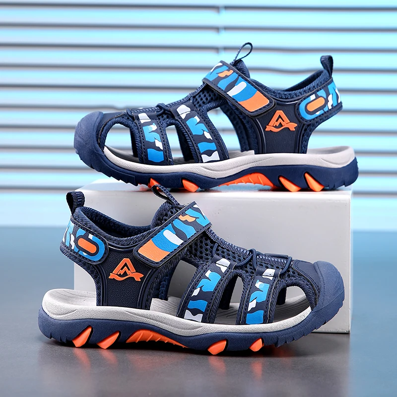 Summer Children Shoes Boy Sandals Luxury Leather Kids Beach Casual Sneaker Breathable Quick Dry Sports Shoes Sandals for Boy