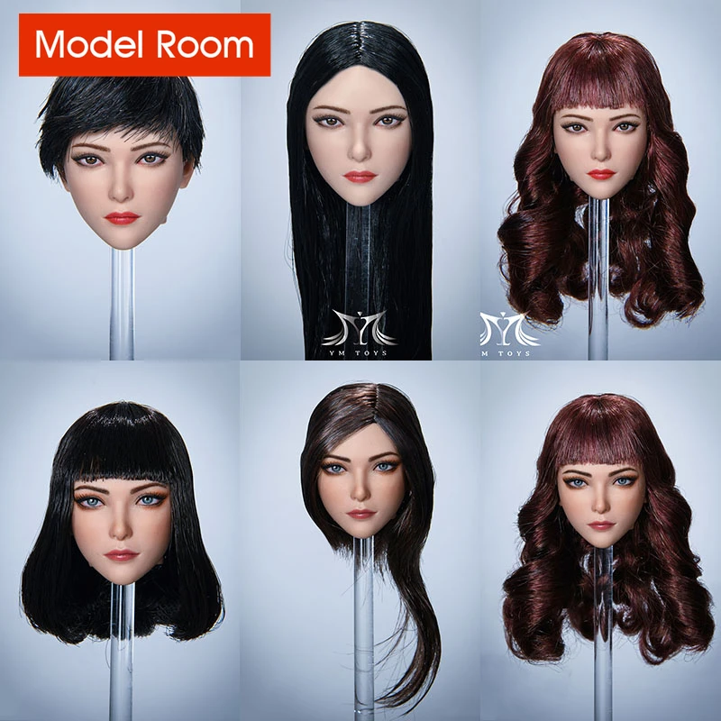 

In Stock YMTOYS YMT063 1/6 Girl Suntan Head Sculpt Carving Model Fit 12'' Female Soldier Action Figure Body