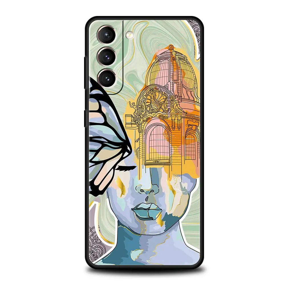 Paris Blue Butterfly & Flower Design Phone Case