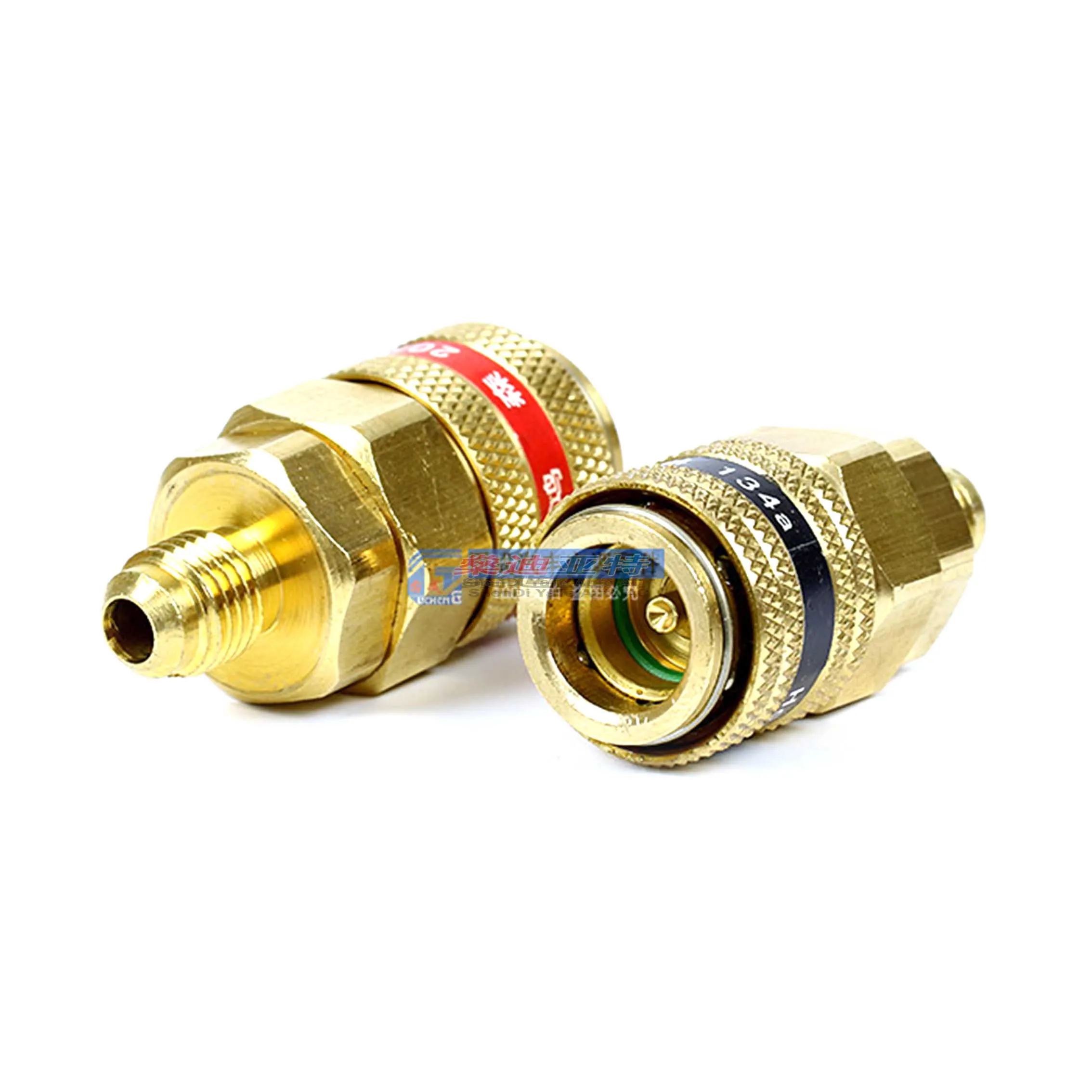 QC-12B Auto A/C Refrigerant Fluorination Tool R134a 1/4 SAE High and Low Pressure Quick Connector Accessories