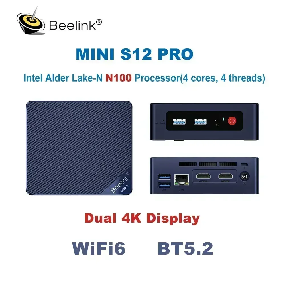 Beelink EQ12 Mini S12 11th 12th Gen Intel Core i3 N305 N95 N100