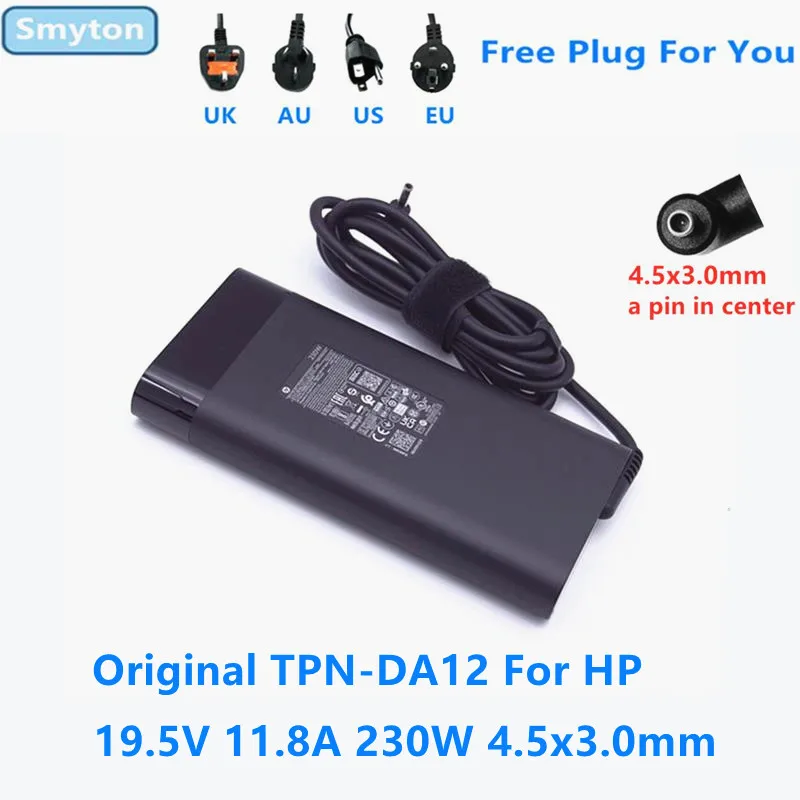 HP 19.5V 11.8A 230W 4.5×3.0mm TPN-DA12 M85389-003 M41303-001 노트북 전원 공급 장치용 기존 AC 어댑터 충전기