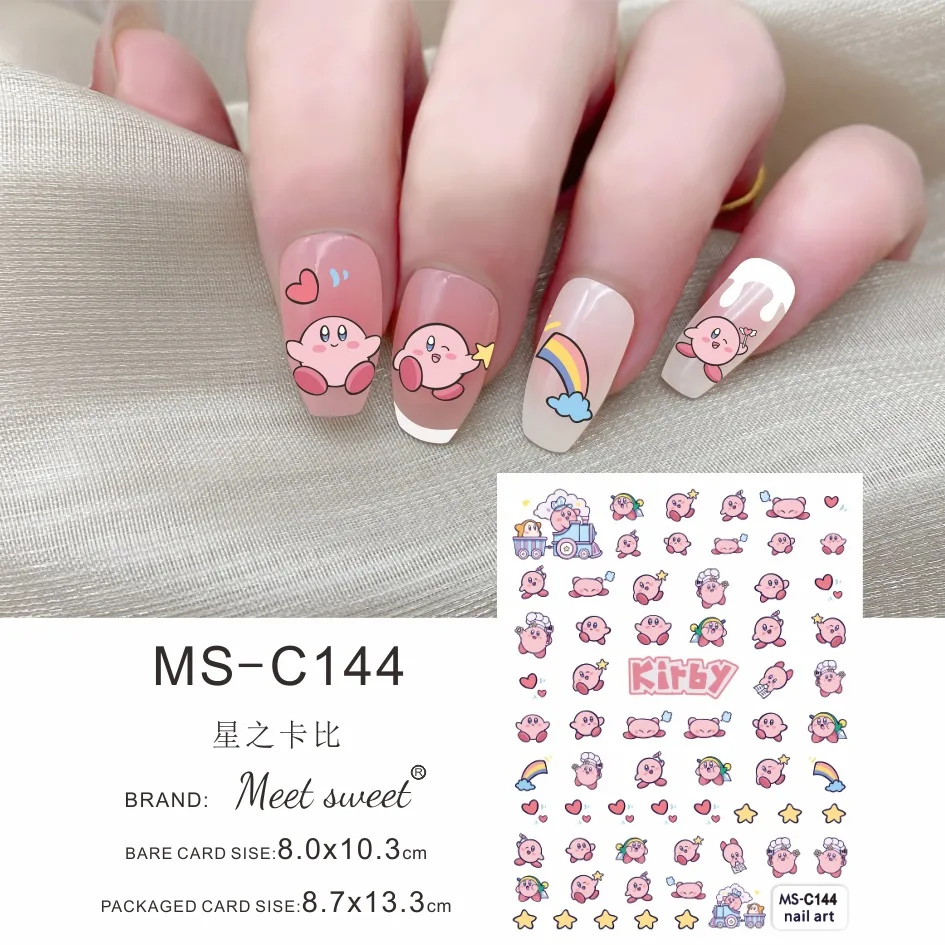 

1PCS New Cartoon 3D Adhesive Nail Stickers Disney Anime Character Nail Art Supplies Stitch Winnie the Pooh Sliders For Nails