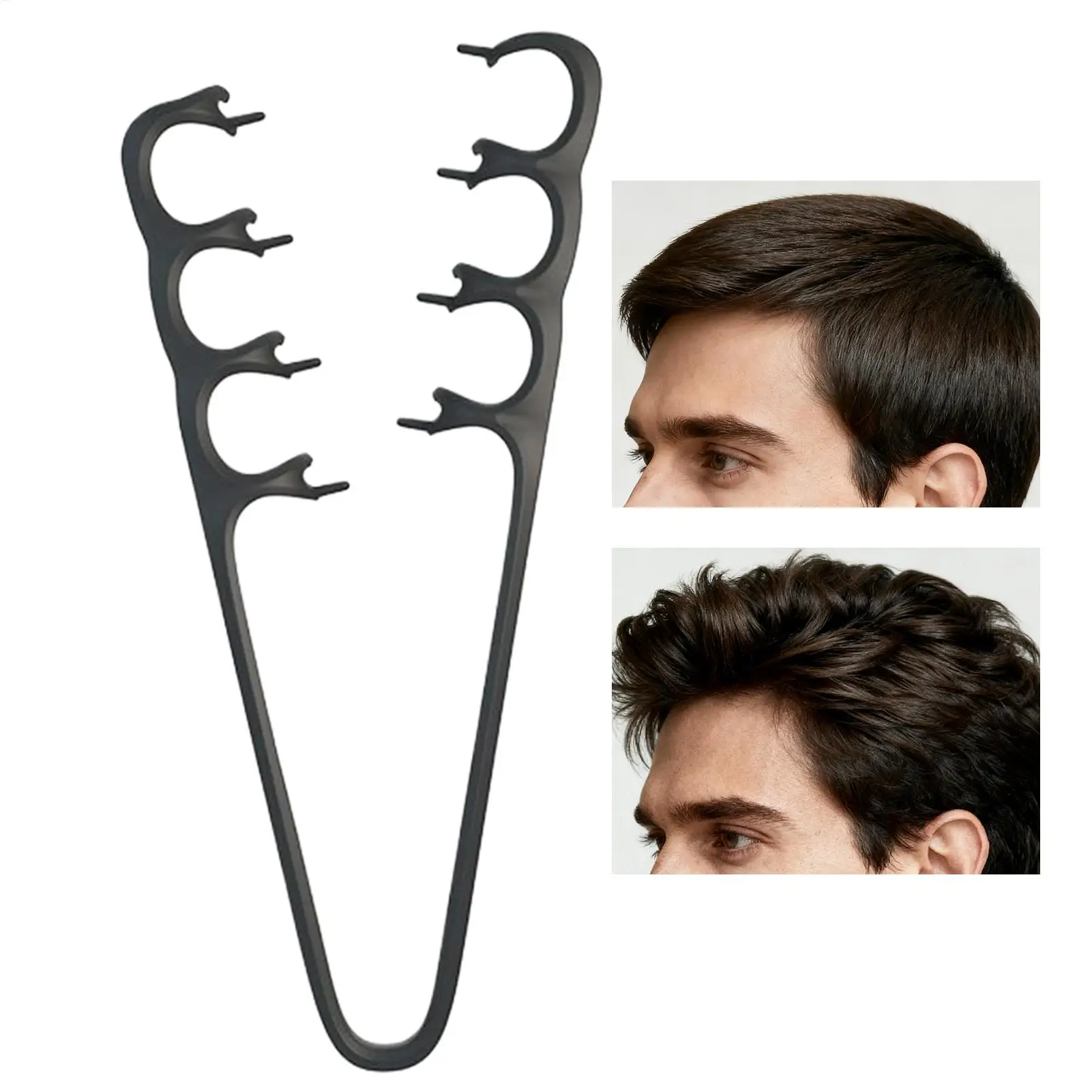 Pettine per lo styling Volumizzante portatile Texture a denti larghi Pettine per volume Strumento per acconciature Texture soffice per uomo donna Per tutti i tipi di capelli - immagine 4