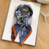 Retro Style Paisley Houndstooth Printed Square Scarf Soft Satin Thin Smooth Neck Scarf Sunscreen Headscarf For Women Head Wrap 1