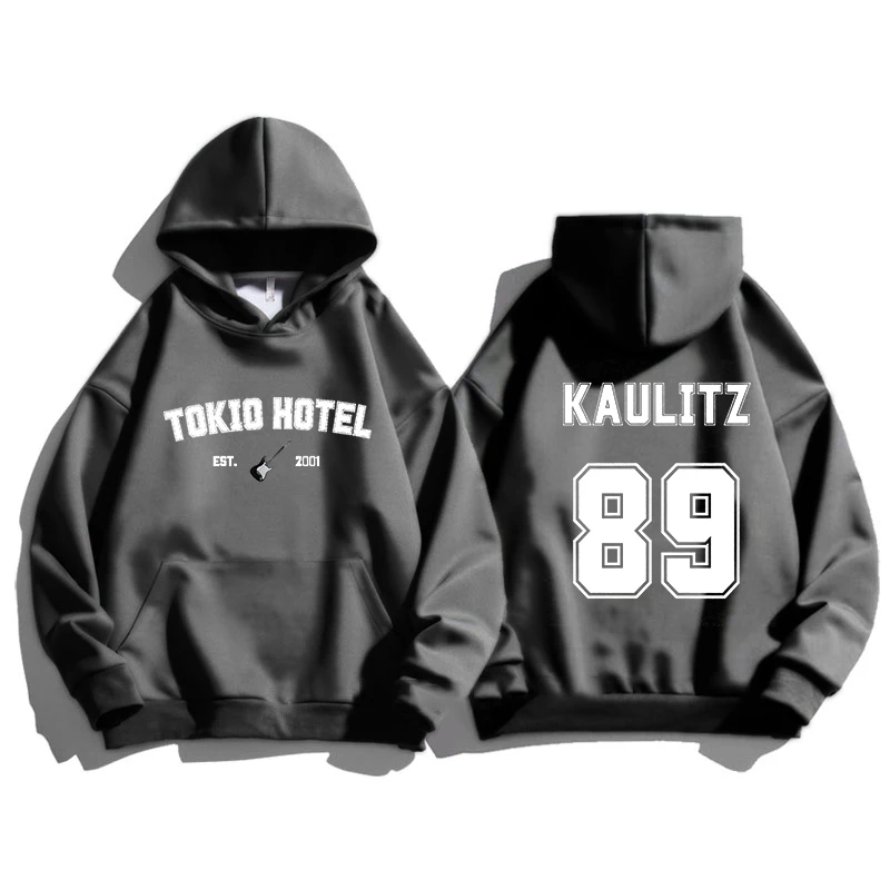 Kaulitz Sweatshirts Print Men/Women Casual Fashion Long Sleeves Tracksuit Woman Pullover Hooded Shirt Oversized Unisex Clothing