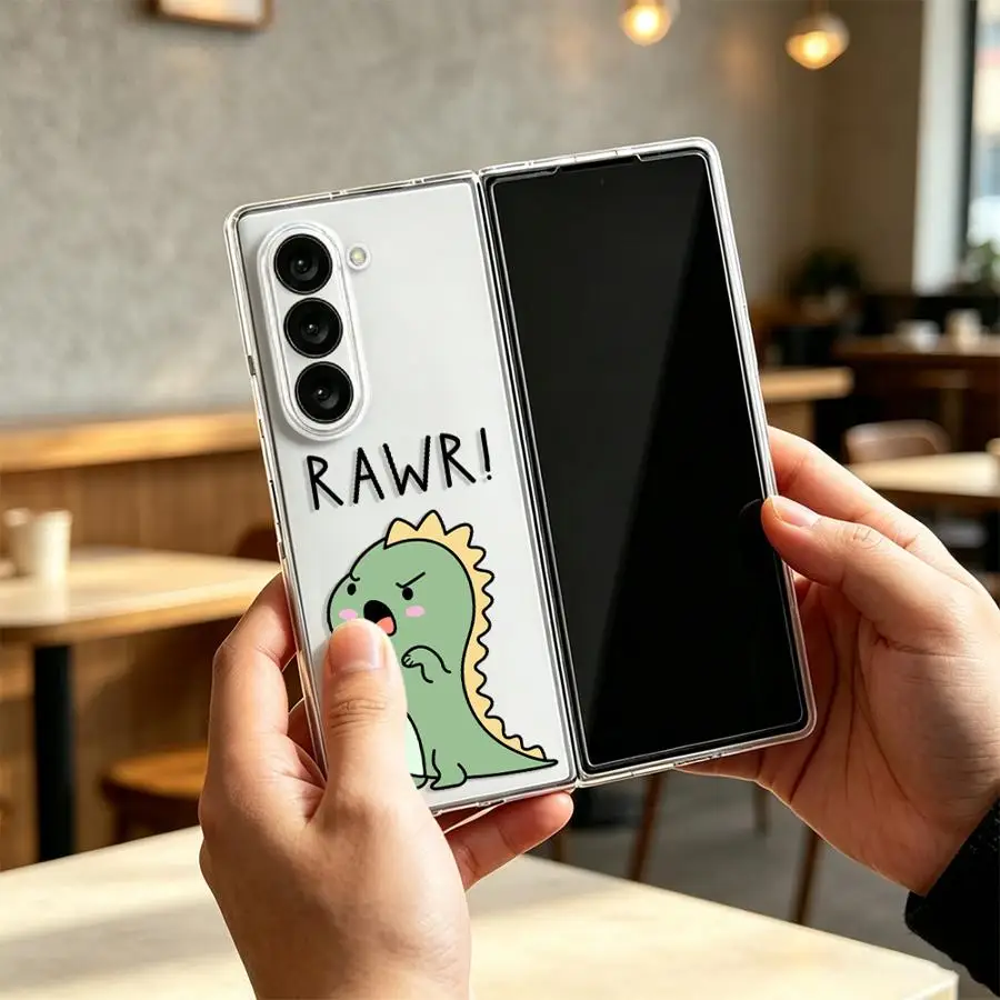 Cartoon Dinosaur Back Phone Case Cover